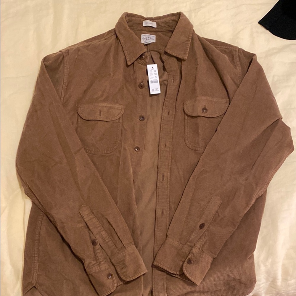 J Crew Brown Lightweight Corduroy Shirt Jacket